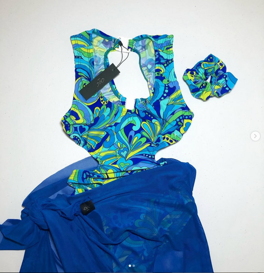BLUE ONE-PIECE SET